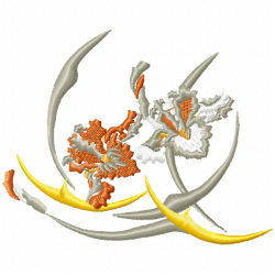 Flowers And Tree Embroidery Design 3